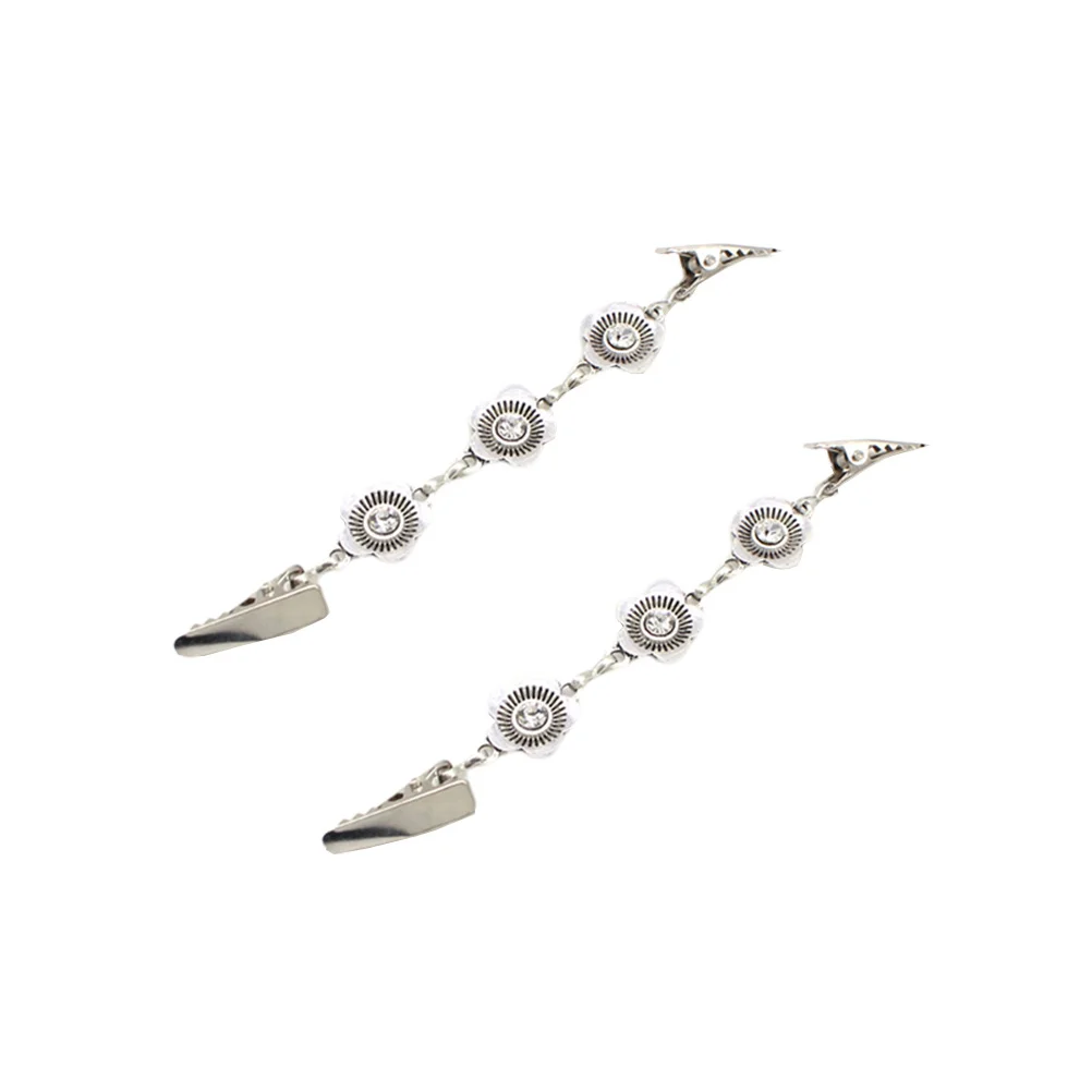 2 قطعة مقاطع سترة سترة سلسلة الرجعية وشاح مشبك الملابس والاكسسوارات الأنيقة سترة كليب شال ربط