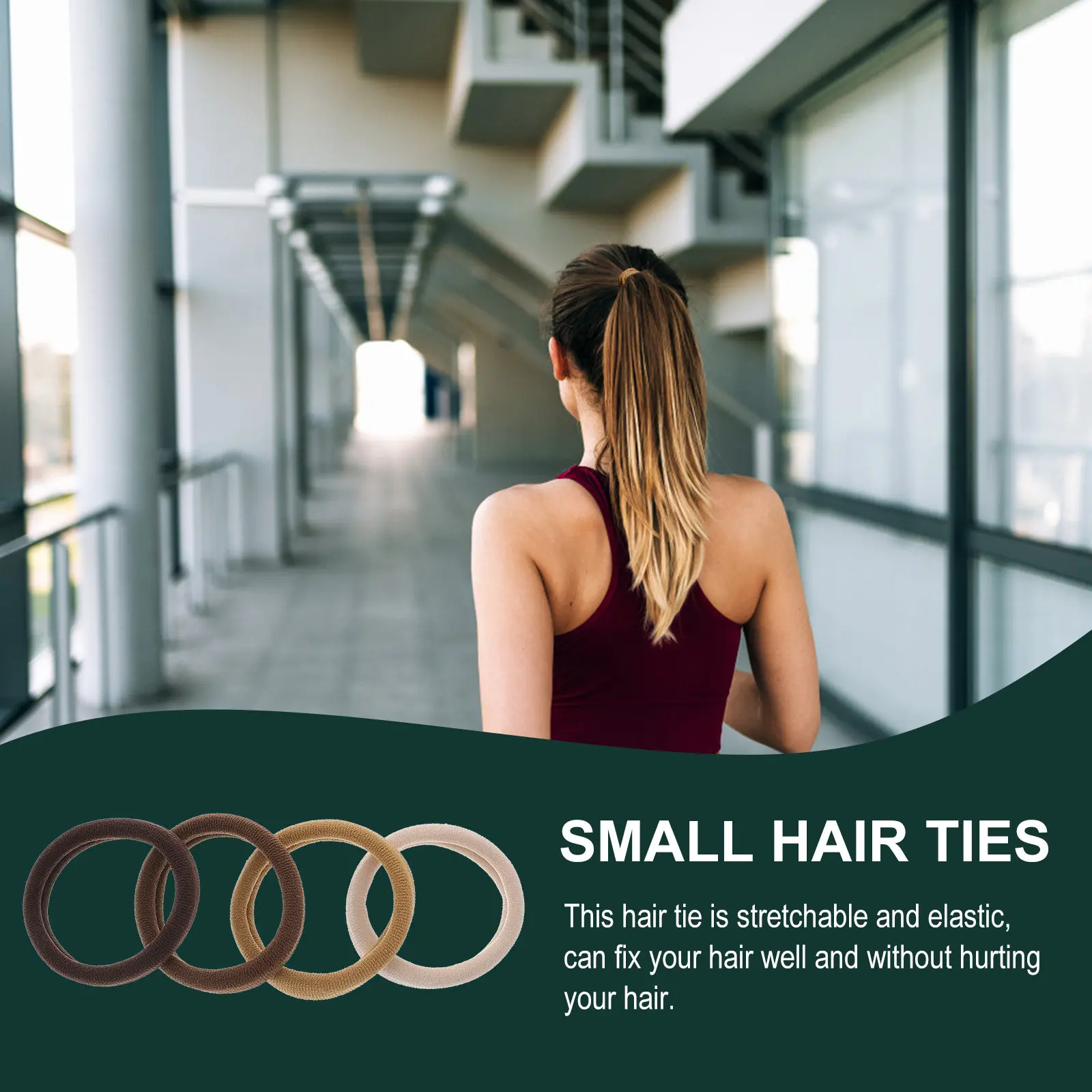 20 Pcs Elastic Ponytail Holders Hair Bands Elastics Ties for Women Thick Seamless