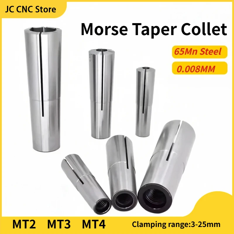 Image of MT2 MT3 MT4 Spannzangenfutter D3 4 5 6 8 10 12 14 16 18 20mm Morsekegel-Spannzange mit Gewinde M10 M12 M16 Klemmwerkzeug