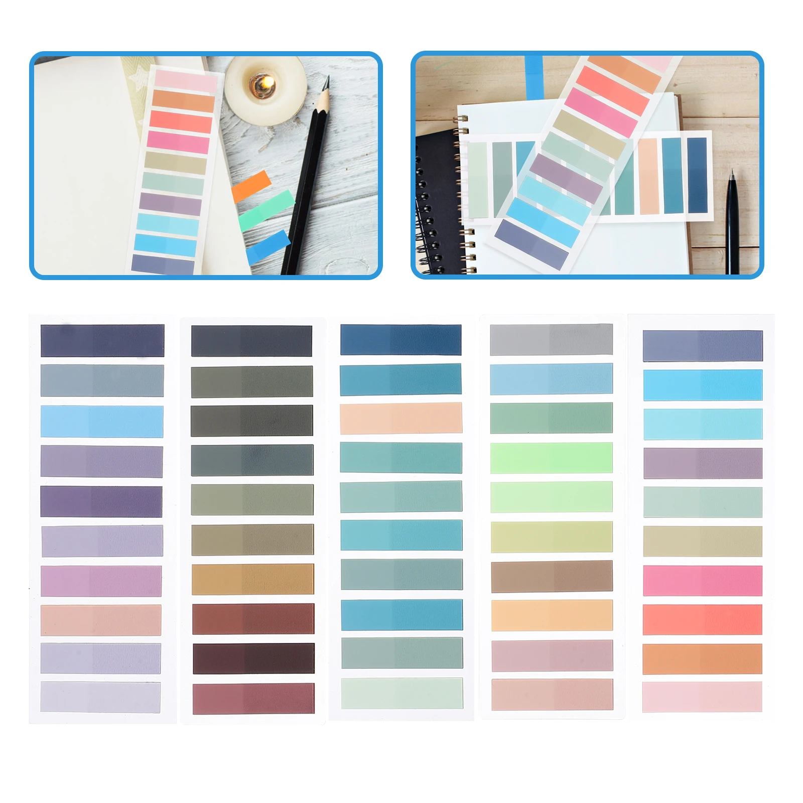 

5 Books Index Stickers Aesthetic Annotation Page Marker Cute Bookmarks Spring Water Tabs Markers Pet
