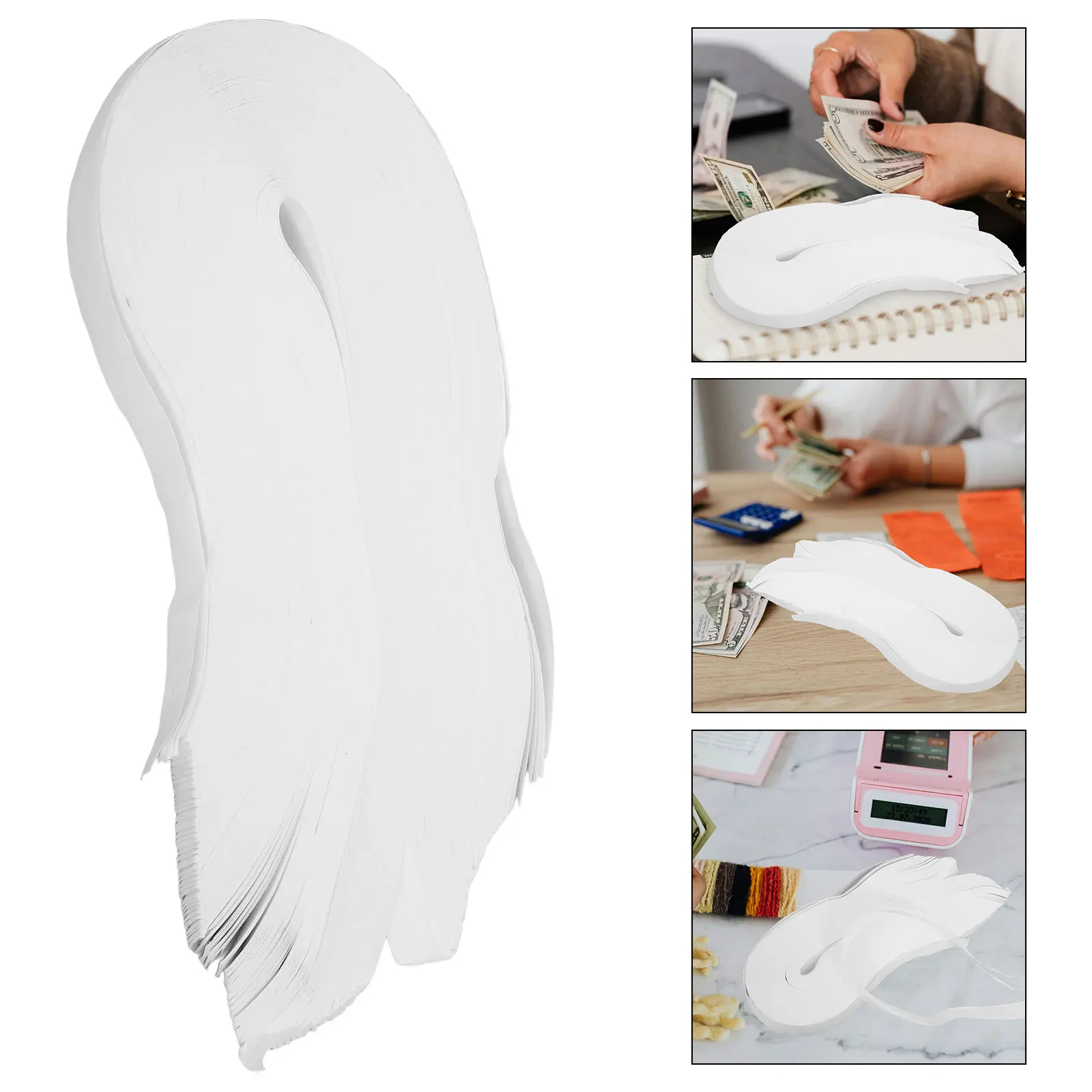 

400pcs White Currency Banknote Wrapping Paper Bands Cash Wrappers Bill Bands Paper Money Straps Bank Cash Straps Money Organizer