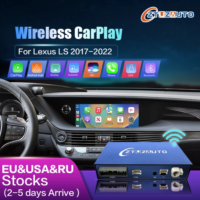 

Wireless CarPlay for Lexus LS 2014-2020, with Android Auto Interface AirPlay Mirror Link USB Player Car Play Functions