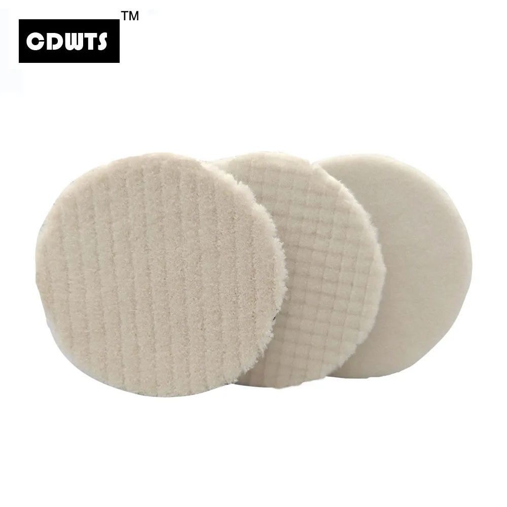 Cdwts 3/4/5/6 Inch Japan Wol Polish Pad Voor Da Ro Auto Polijstmachine Polijsten Lade 75mm100mm125mm150mm Snijden pad Auto Schoon Product