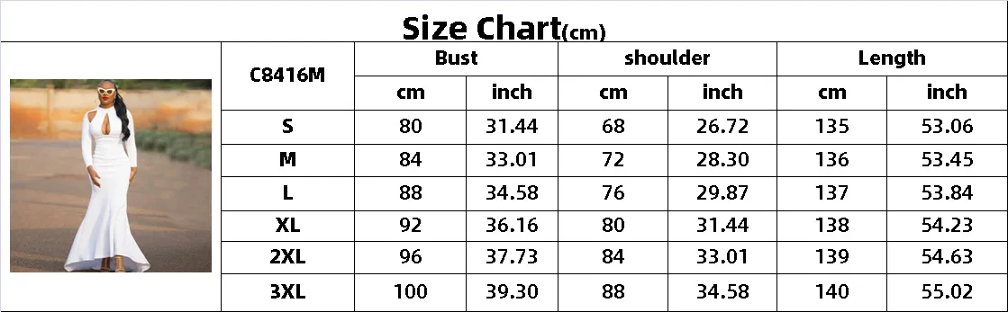 Women's High Waist Fishtail Dress Large Size African Long Dress Sexy Silhouette New Autumn Collection by C8416