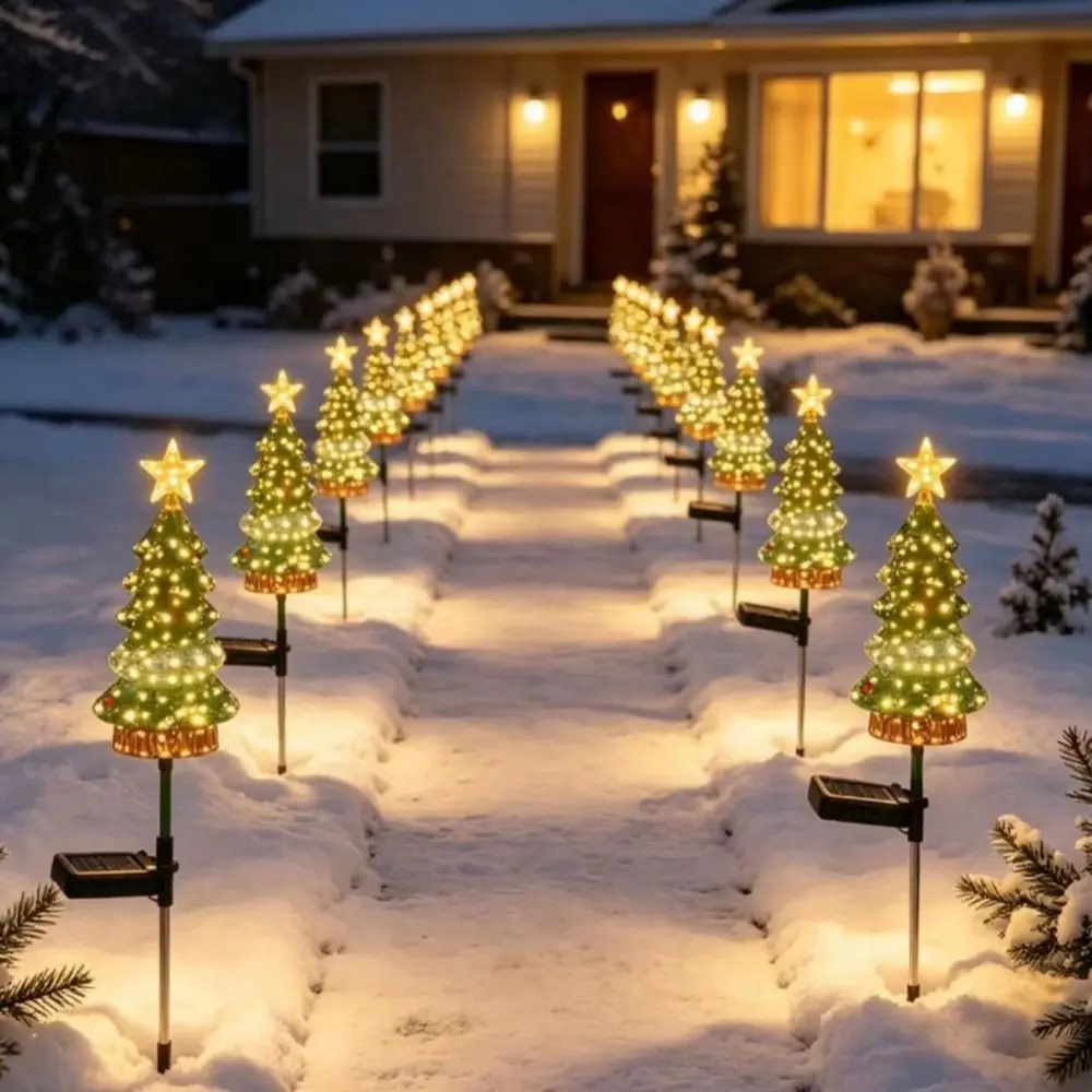 Waterproof Solar Christmas Tree Lights Weatherproof Solar Powered Solar Powered Lights Energy Efficient Led