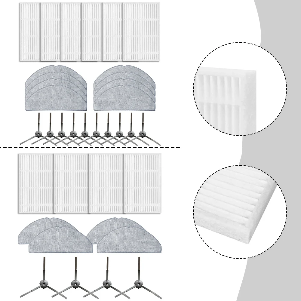

For Vyzzle D10 For ILIFE V20 For Laresar For L10 For Roidmi Eve Robotic Vacuum Cleaner Accessories Mop Cloth Filter Brush