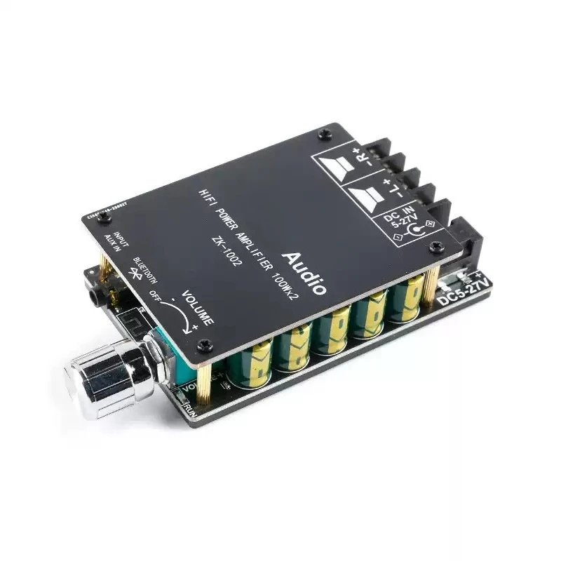 ZK-1002 Bluetooth Amplifier Board Dual TPA3116D2 Chips 100WX2 High Power Digital Stereo Audio Amplifier ZK-1002
