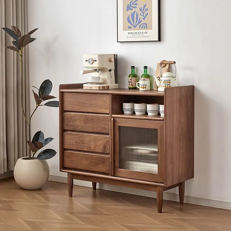 

Настраиваемый боковой шкаф из массива черного ореха в скандинавском стиле