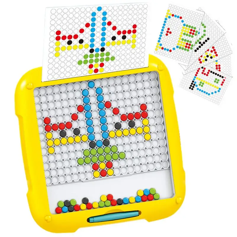 Magnetic Dots Board giocattoli da viaggio Art Drawing Dot Toys lavagna magnetica Montessori Fine Motor Skills giocattoli con penne magnetiche e