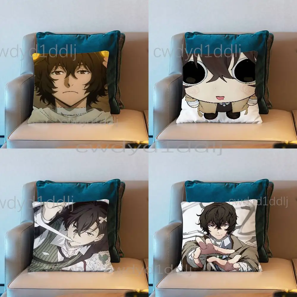 

B-Bungo Stray D-Dogs Dazai Pillow Case Cover Square Sofa With For Pattern Comfortable Cushion suitable Of Room