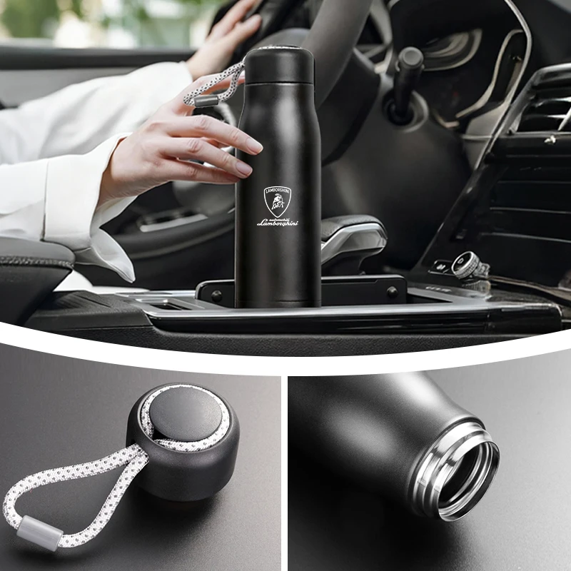 550ml Stainless Steel Insulation Cup Temperature Display Coffee Cup For Lamborghini Urus Huracan Aventador Premium Accessories view 3