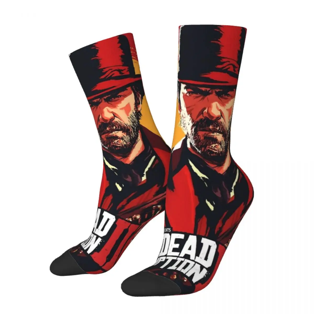 Autumn Winter Colorful Men's Women's Arthur Morgan The Dangerous Outlaw Red Dead Redemption Socks Breathable Basketball Socks