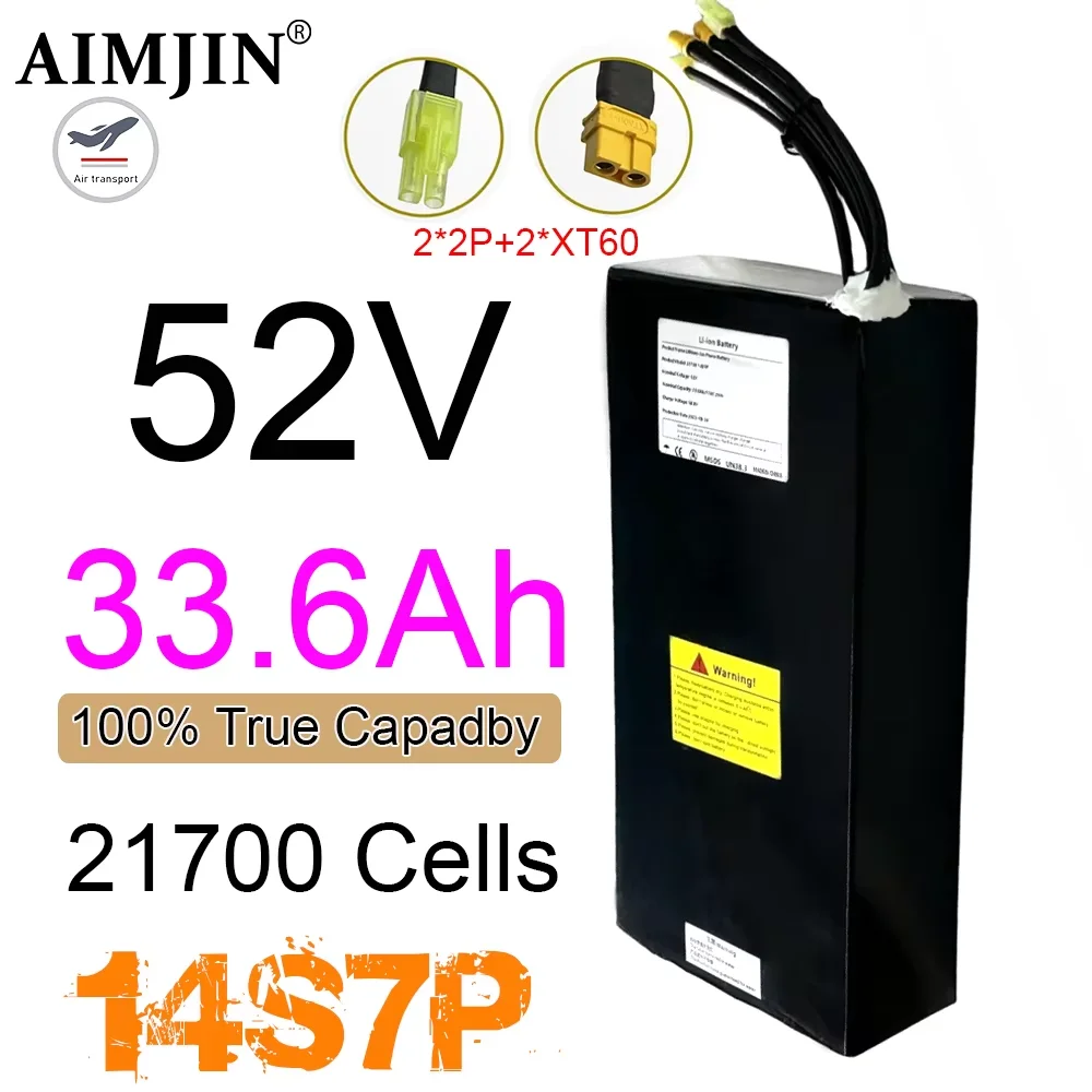 

52V 33.6Ah 21700 14S7P Rechargeable Lithium Battery Pack Suitable For Dual Drive Scooter Battery