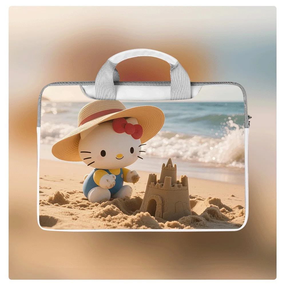 

Hello Kitty Bow Laptop Bag 12 13.3 14 14.6 15 16Inch Waterproof PU Sleeve Anti-shock Handbag for Notebook Tablet PC Holiday Gift