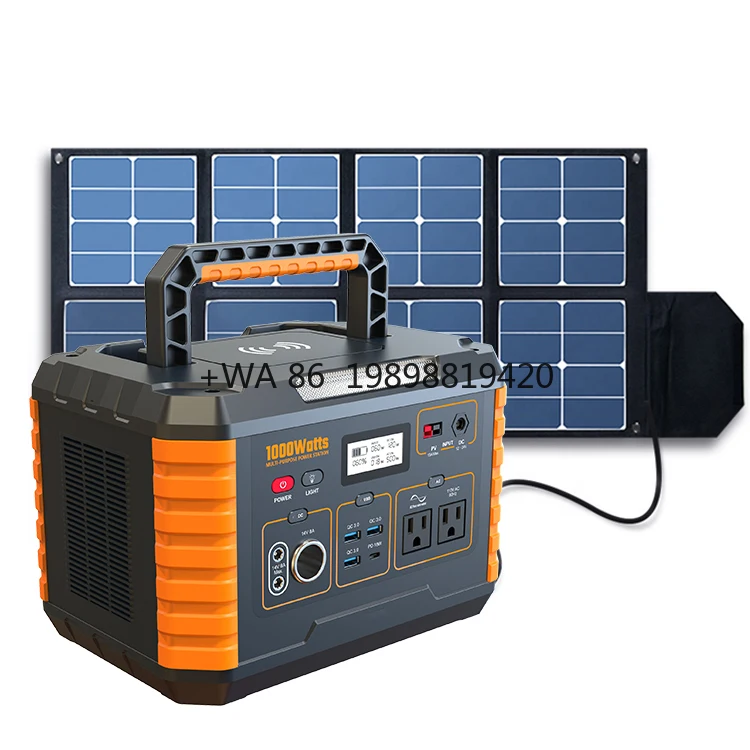 

Inverter 110V/220V Solar Power System 1000W Backup Solar Charging Lithium Generator Portable Power Station for Outdoor