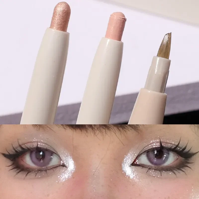 Matte Perle liegend Seidenraupen stift Doppelkopf flüssiger Eyeliner Stift wasserdicht schnell trocknender Text marker glänzende Augen Make-up-Werkzeuge