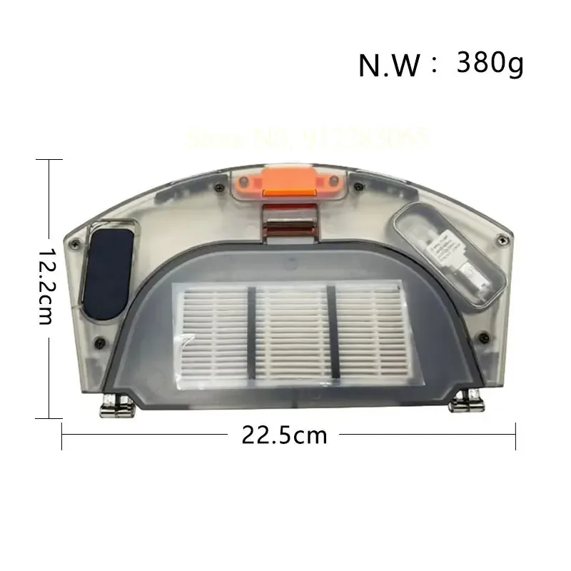 Adaptável 2 em 1 caixa de poeira do tanque de água com filtro HEPA para Mijia Viomi S9 Lydsto R1 robô aspirador de pó