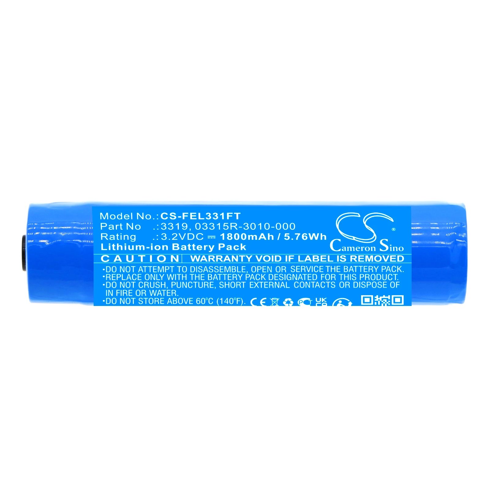 Cameron Sino 1800mAh Battery For Pelican 3315R  3315R-RA  03315R-3010-000  03315R-6000-56  3319