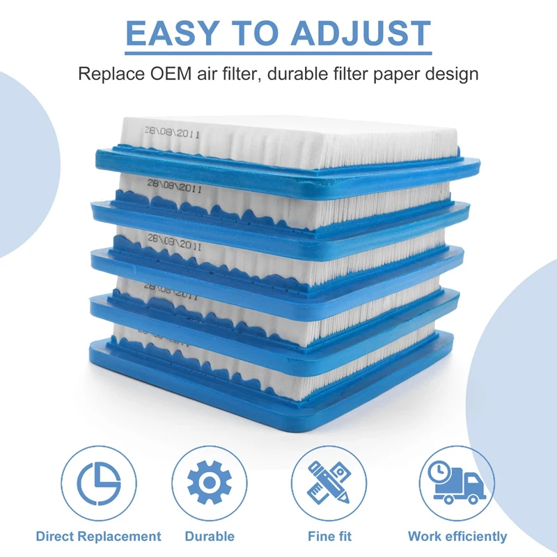 Imagem -03 - Substituição do Filtro de ar para Briggs Stratton Cartucho de Limpador de ar Plano Filtro Cortador de Grama 491588s
