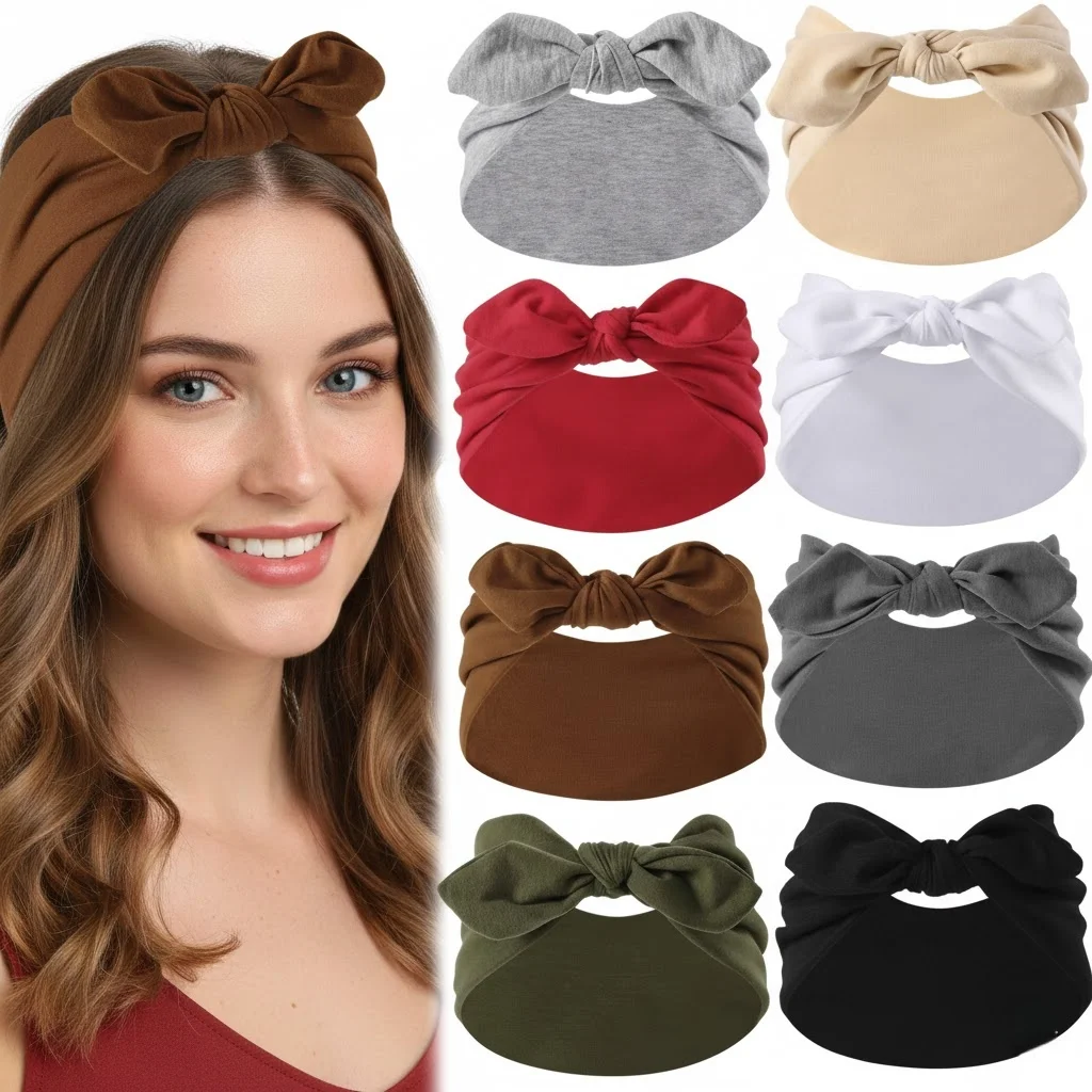 

Rabbit Ears Elastic Hair Set, Wide Soft Yoga Headband, Comfortable Sports Hair Band, Fashion Decor, Valentine Gift for Ladies