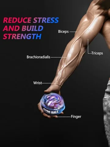 Wrist Power Hand Ball Auto-Start Grip Ball Strengthener Gyroscopic Arm Gyro Hand Ball Home Fitness Forearm Exerciser
