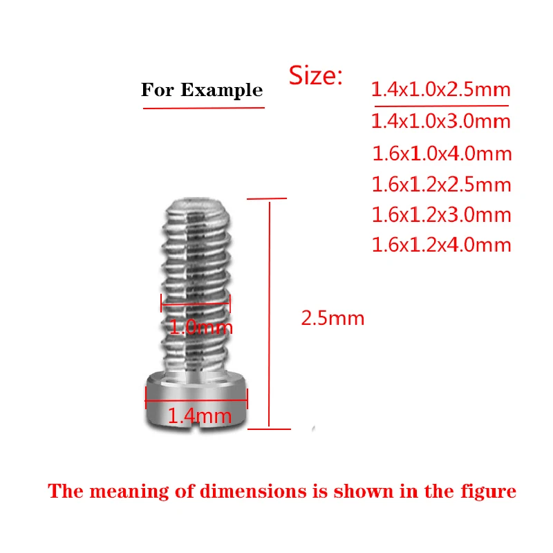 Back Cover Screw for Cartier Blue Balloon Watch Band Panel Bottom Small Cover Back Flat Head Screw with Tools Watch Accessories