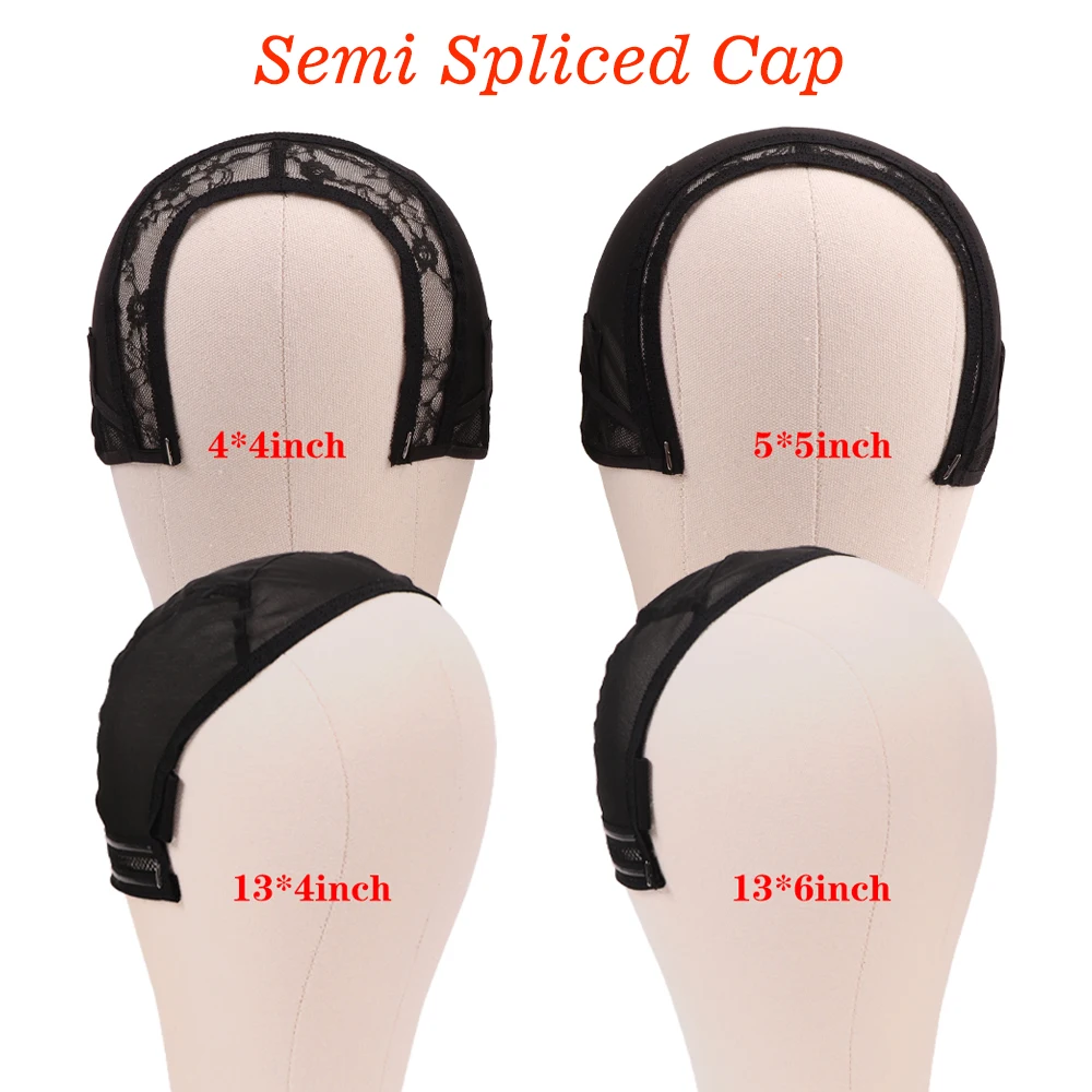 Half Wig Cap Drawstring Caps For Making Wigs 1 Sewing Wig Base Cap And 1 Removable Wig Elastic Band 1 Hd Hair Net For Wig Making