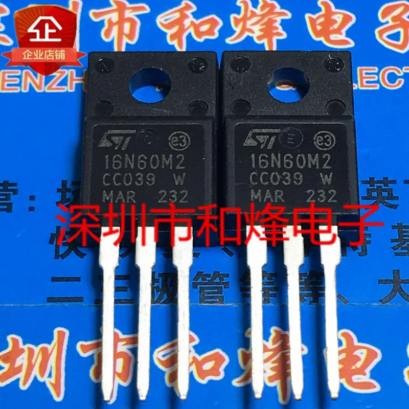 5PCS-10PCS STF16N60M2 16N60M2  TO-220F 600V 12A New And Original On Stock