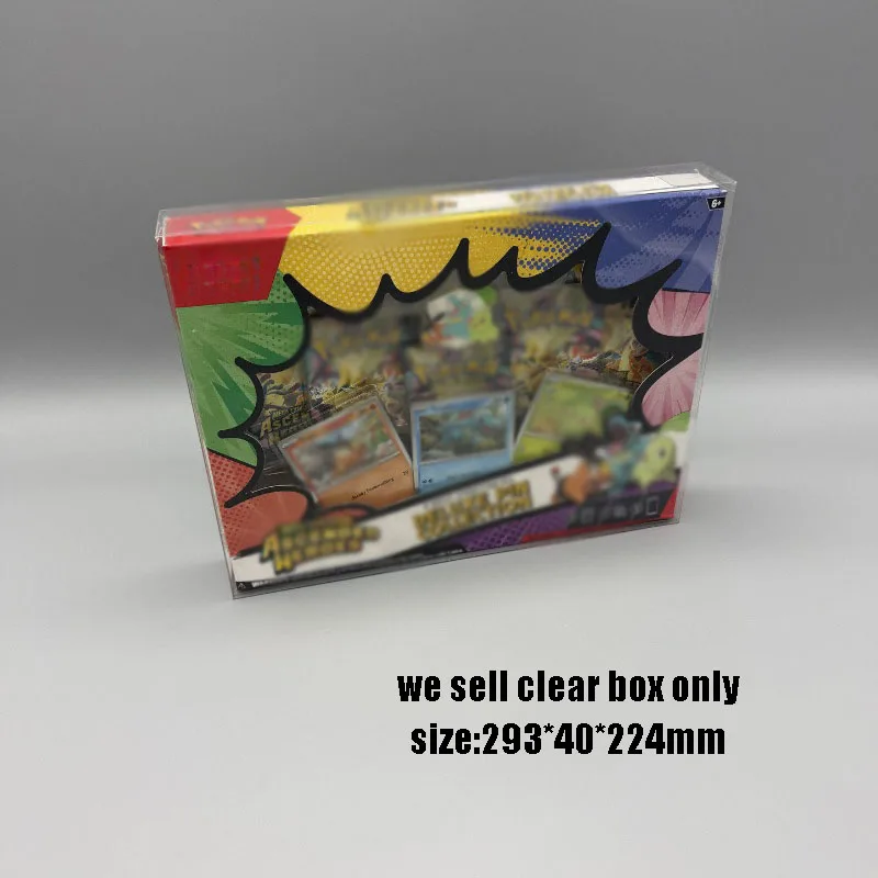 Transparent PET box for PTCG Mega Evolution Ascended Heroes First Partners Deluxe Pin Collection display box