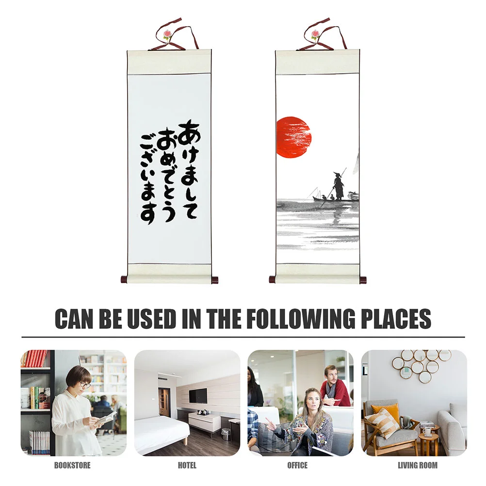 2 Pcs Reel Blank Hanging Scroll Painting Paper Chinese Calligraphy Supply Drawing Rice Writing Accessory Office