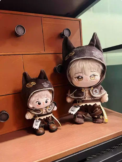 Traje de uniforme con orejas de lobo dorado para Cosplay, traje informal sin atributos, zapatos, pantalones, 10 cm, 15 cm, 20cm