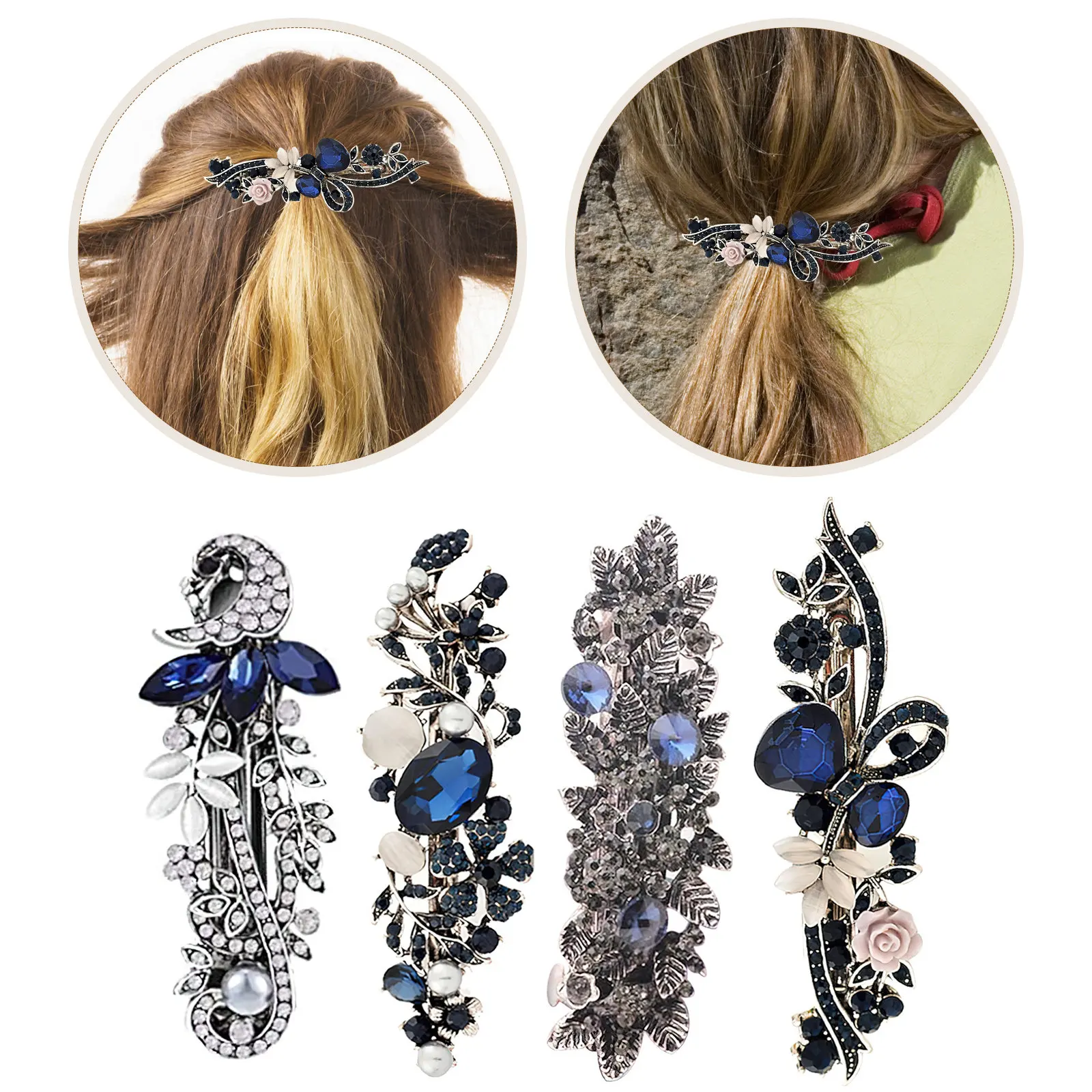 

Набор винтажных заколок для волос: ретро-заколки-цветы со стразами для женщин и девушек, для элегантных причесок, вечеринок, свадеб и торжеств