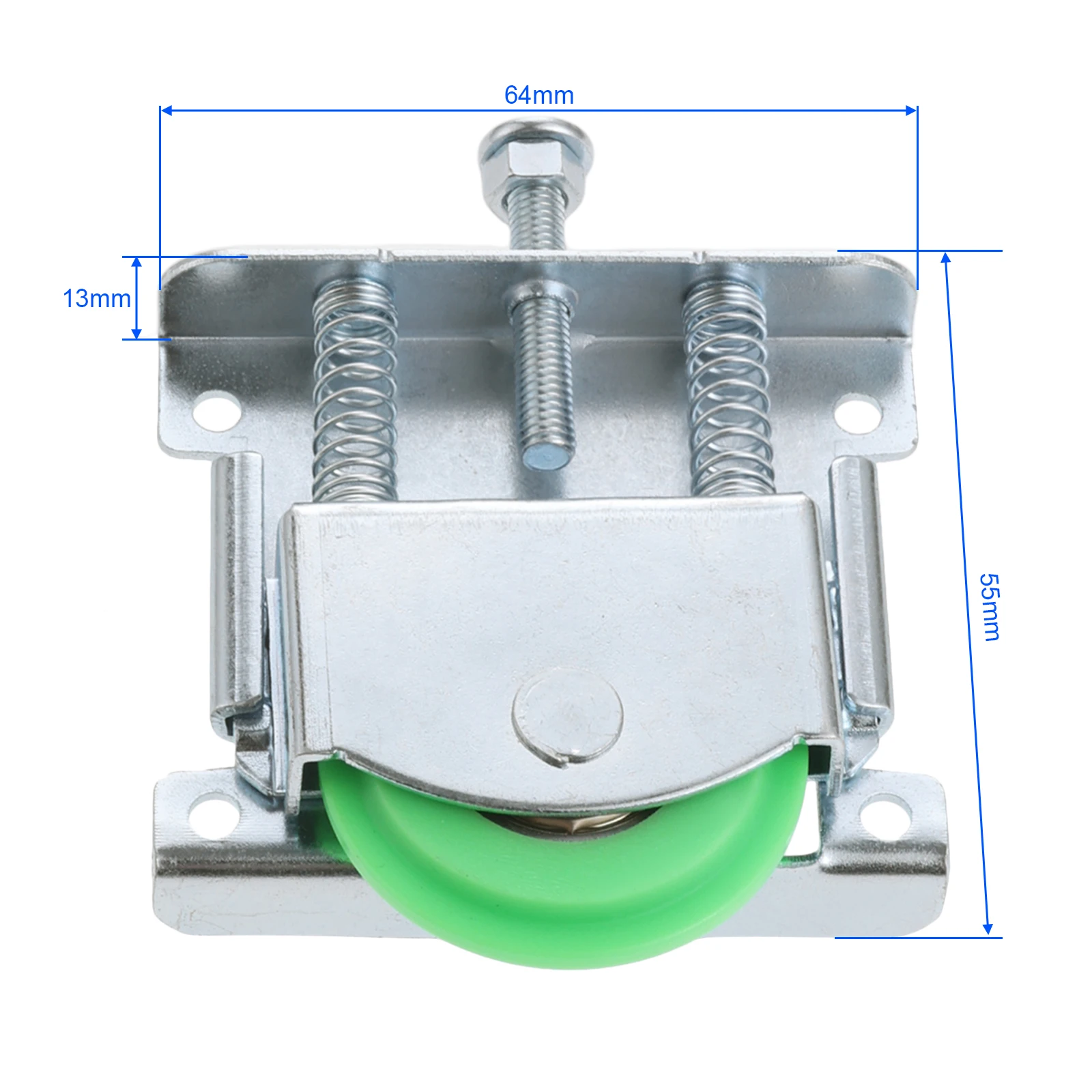 2pcs Sliding Door U-groove Pulleys Wardrobe Damped Silent Track Concaved Wheels Push-pull Spring Roller Bearing Easy Install