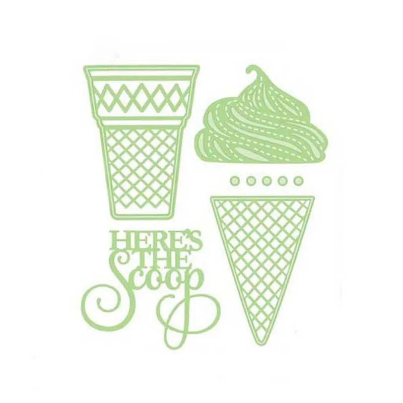 

Ice Cream Dies Metal Cutting Dies Stencils for Scrapbooking Album Sweet Tube Craft Die Cut for Card Making Decoration Embossing