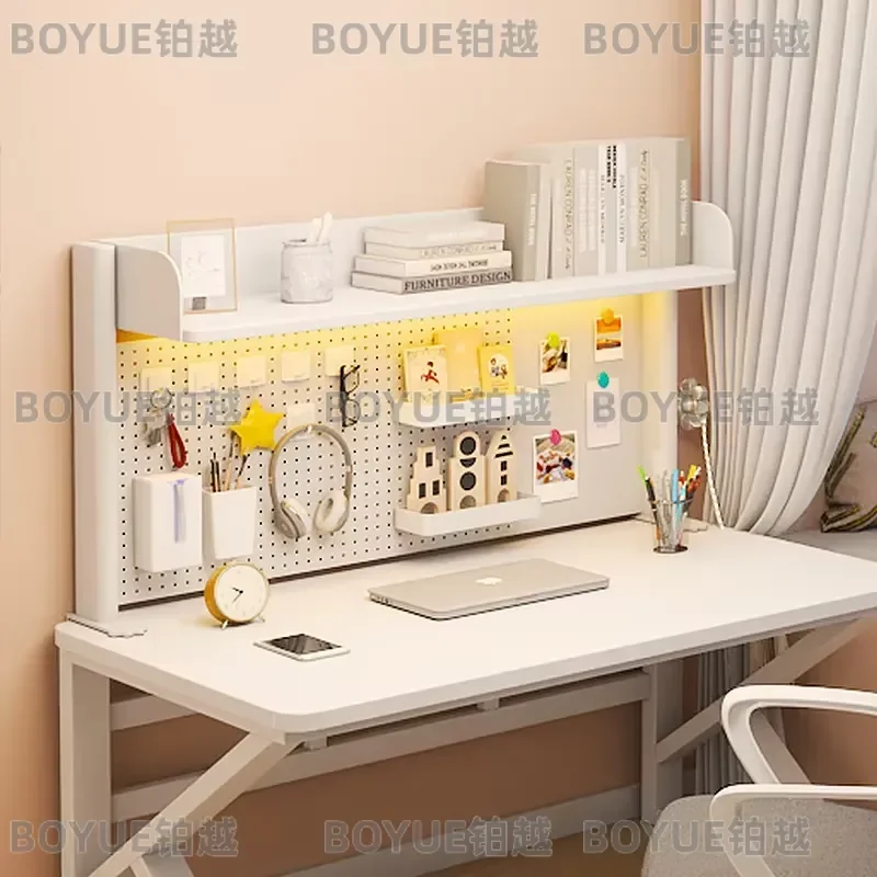 Pegboard Desk Organizer Shelf Desktop Storage Rack Computer Bookshelf Office Study Table Display Stand Workspace Solution
