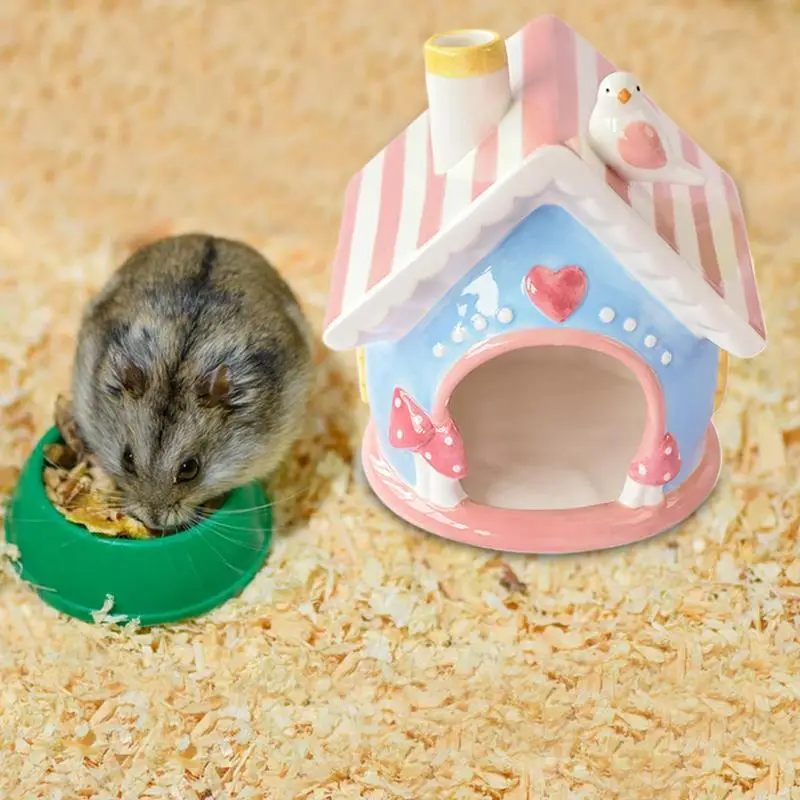 Gerbil House Hamster Ceramic Hiding Home Small Animal Hides Pet Cage Accessories Gerbil Houses And Hideouts For Indoor And