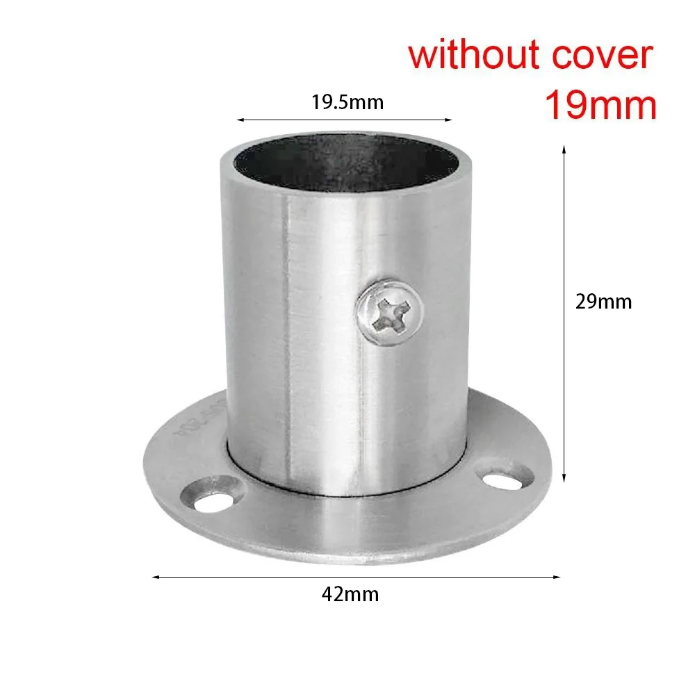 1Pc 19mm-32mm 19mm-22mm Closet Pole Sockets Furniture Hardware Closet Flange Tube Bracket Hang Rod Support Rod Holder