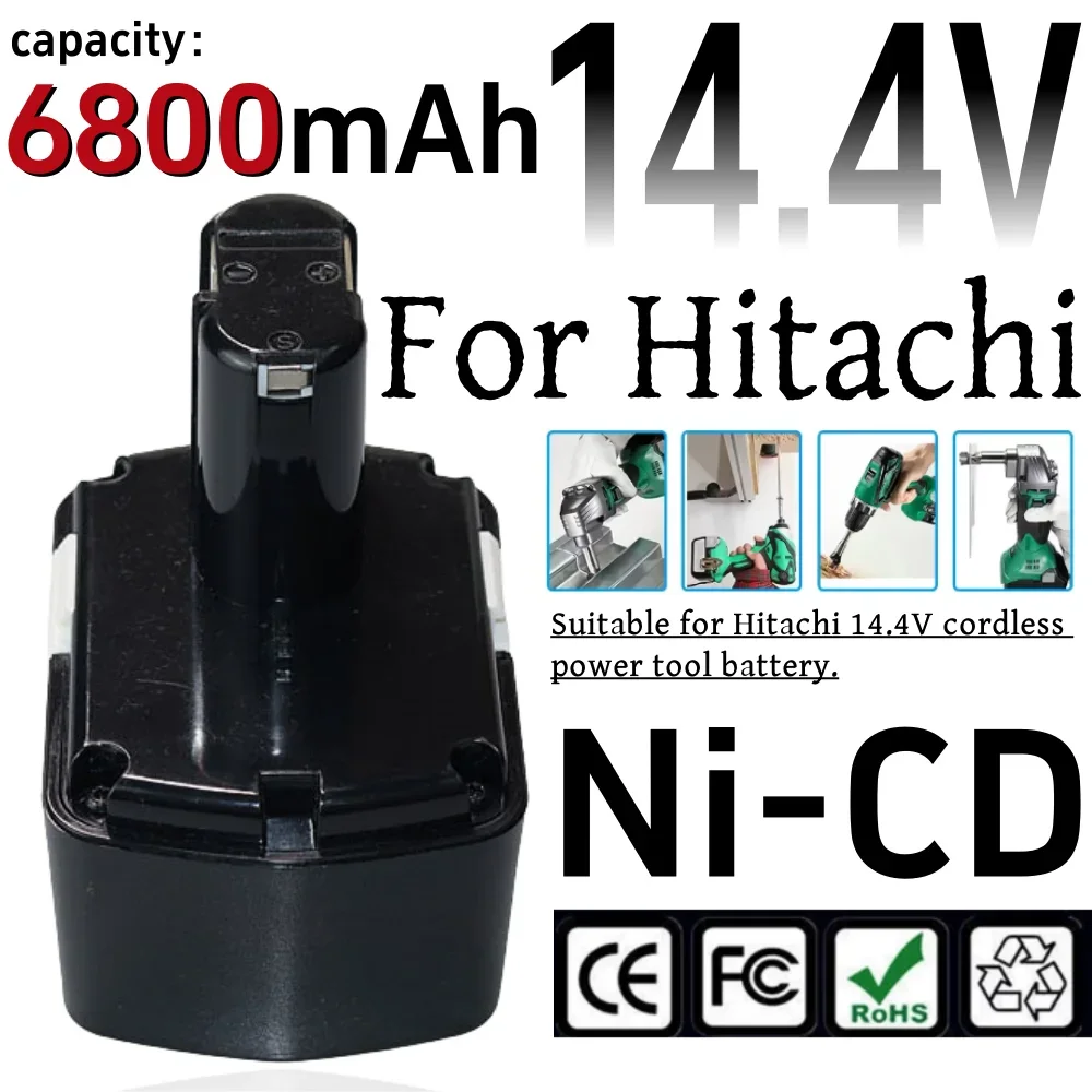 

New 14.4V 6800mAh Replaceable Power Tool Battery For Hitachi BCL1430 CJ14DL DH14DL EBL1430 BCL1415