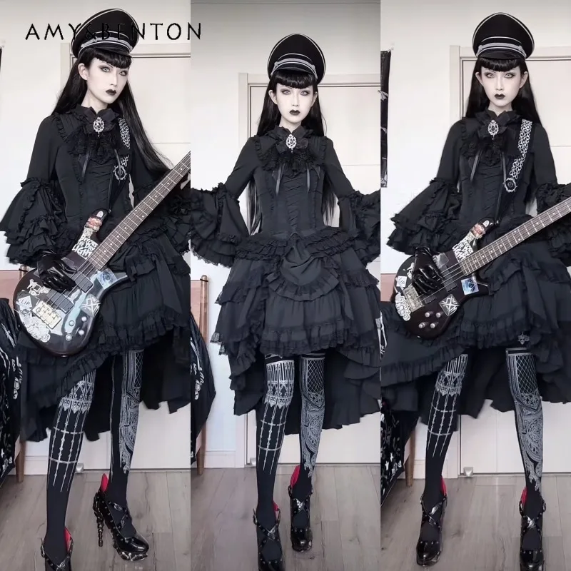 Subculture Lolita Printed Silver Foil Goth Socks Pantyhose 120d Velvet Lolita Dark Girl Punk Style Printed Sexy Pantyhose Stock