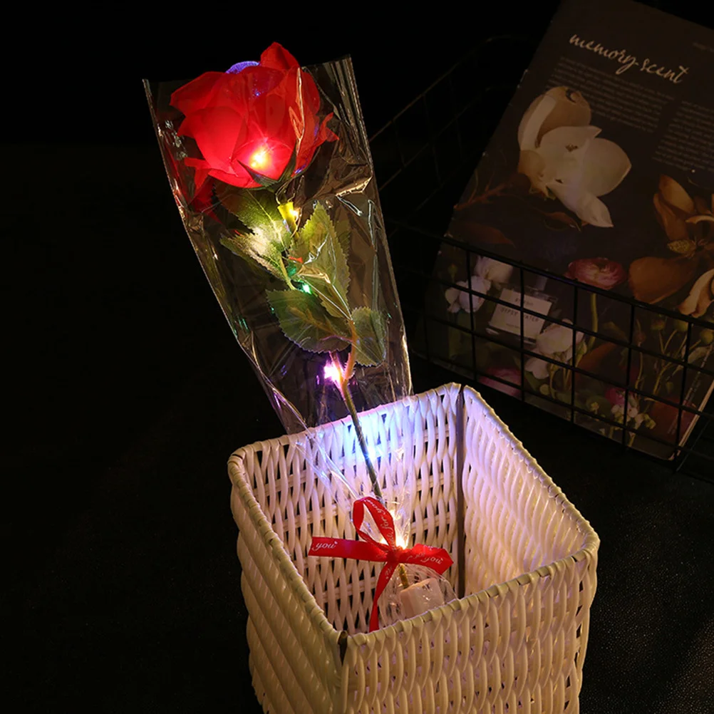 

Decor Rose Valentine Day Simulation Flower Artificial Roses with Stems Single Fake