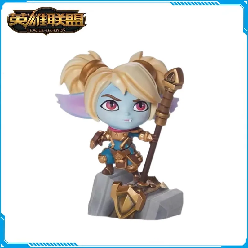 

Original LOL League of Legends Poppy Keeper of The Hammer Q Version Anime Action Figures Collectible Ornaments Model Toys Gift