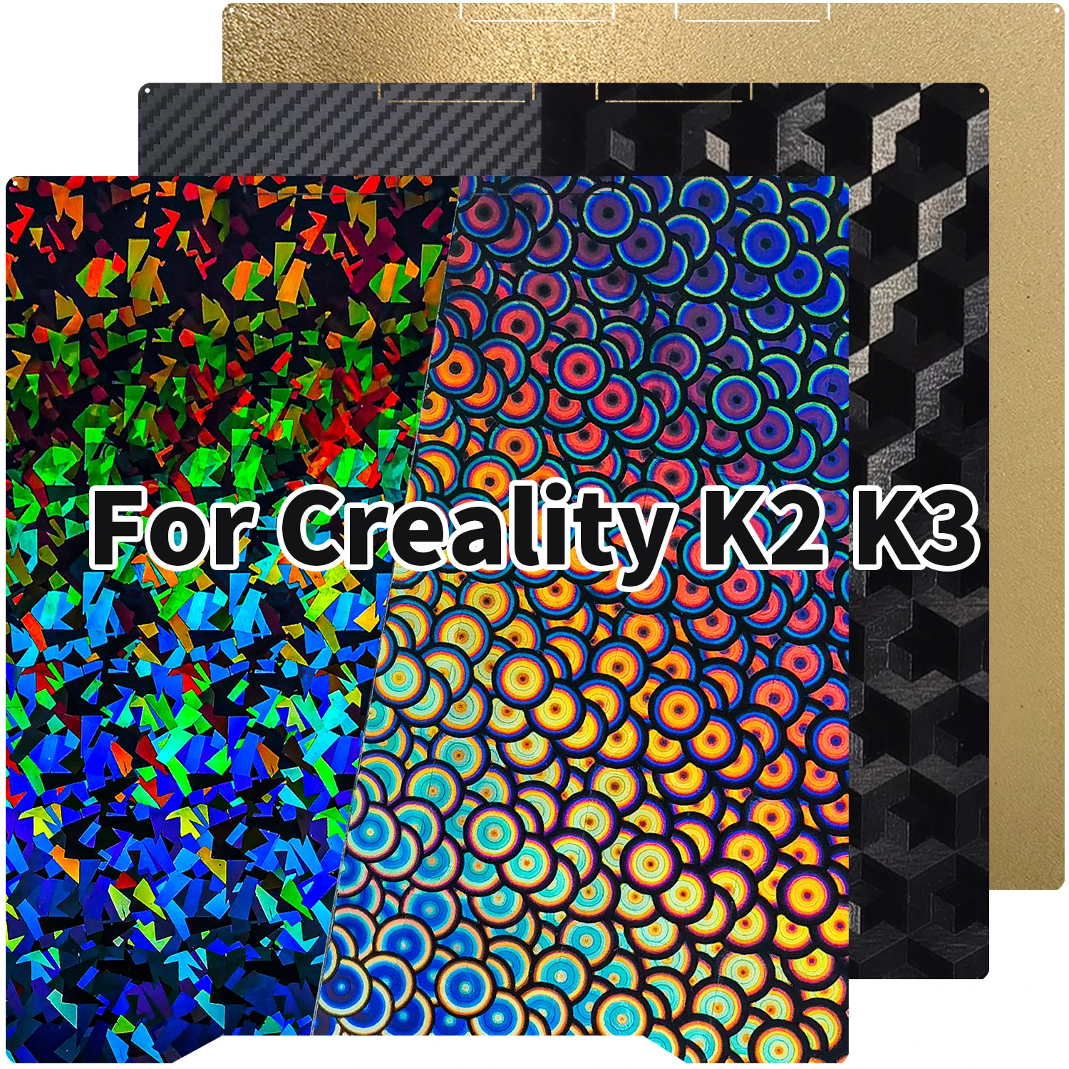 270x293 For Creality K2 K3 Build Plate Double Sided PEI Texture PEI PEO PET PEY Heat Bed Spring Steel Sh