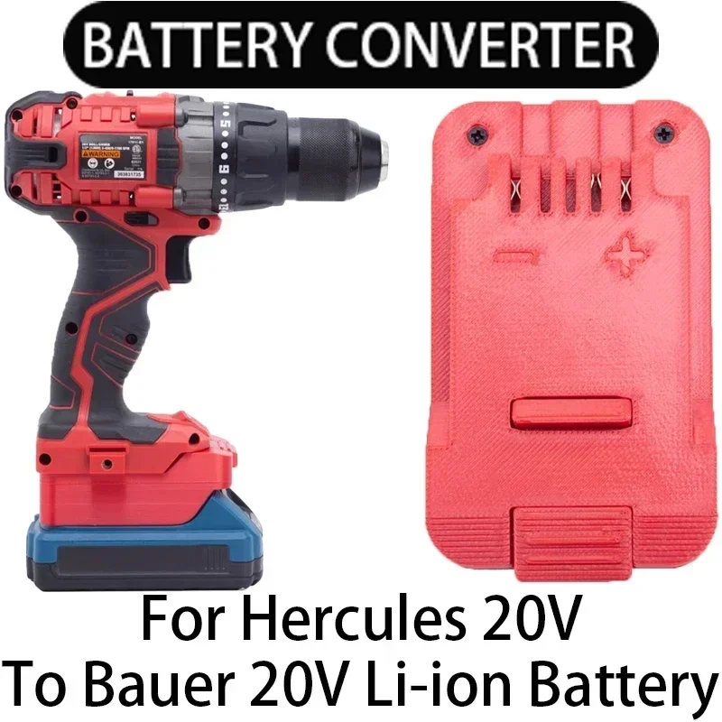 Bauer 20v Li-ion Battery To Hercules 20v Li-ion Battery Adapter for Wireless Modification of Drilling Tool Electric Accessorie