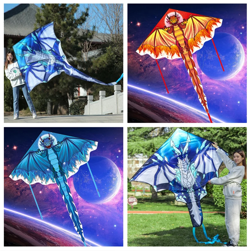 Free Shipping Dragon Kites flying toys for kids kites line outdoor fun sports kites factory snake kites and streaks wind sock