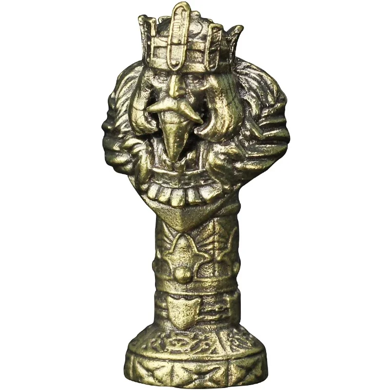 Solid Brass Copper Human Goblin Chess Pieces Set Luxury Fantasy Soldier Figurines Desktop Decor Collectible Board Game