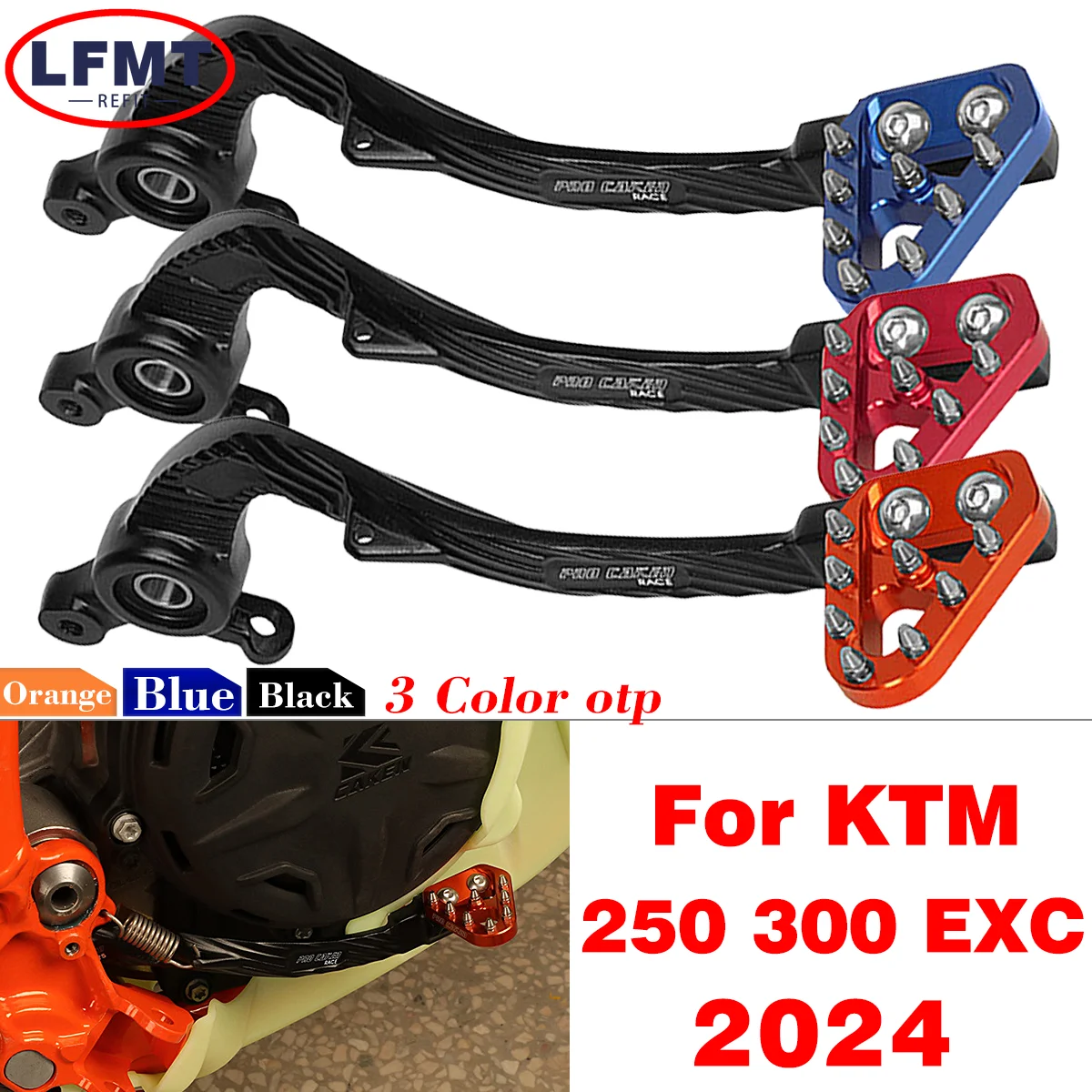 

NEW 2024 motorcycle Foot brake lever Brake pedal For KTM EXC250 EXC300 250 300 EXC For Husqvarna TE FE 125-500 Dirt bike 2023