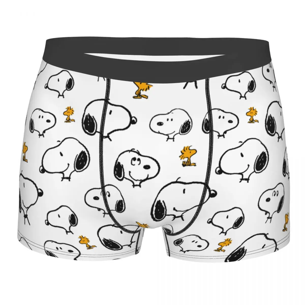 

Men Snoopy Boxer Briefs Shorts Panties Breathable Underwear Cartoon Homme Funny Long Underpants