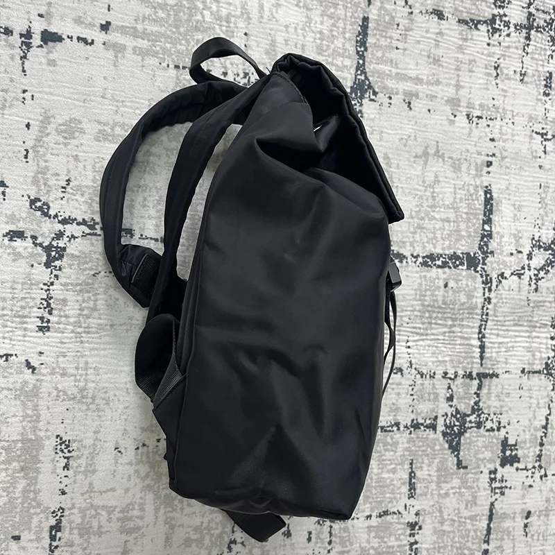 Nylon Backpack Backpack Unisex Couple Style Black 2024