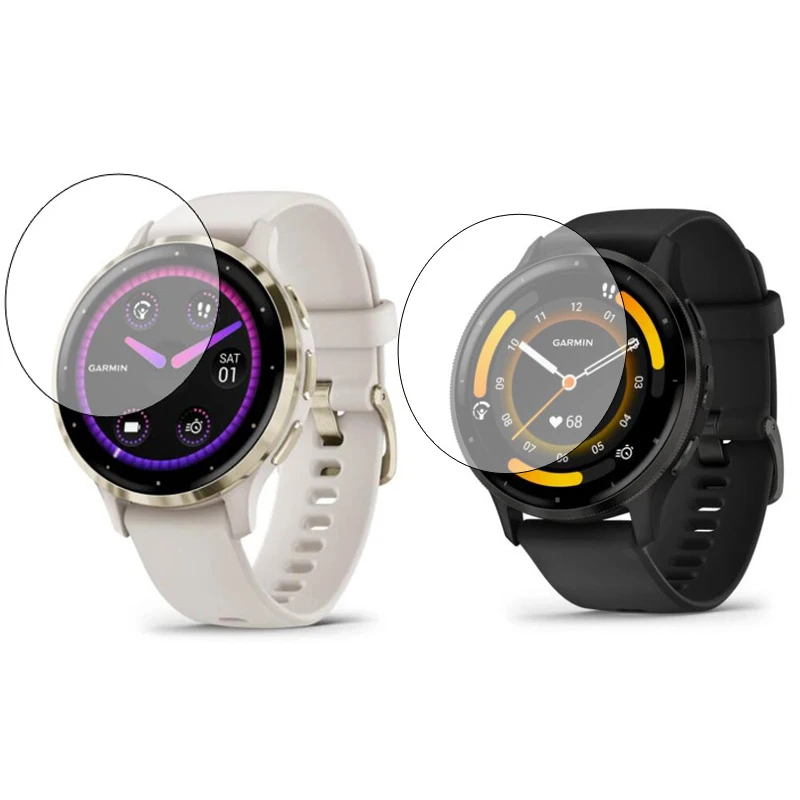 Película protectora transparente de TPU suave para reloj inteligente Garmin Venu 3/3s/2/2s, accesorios de cubierta protectora de pantalla completa, 5 piezas
