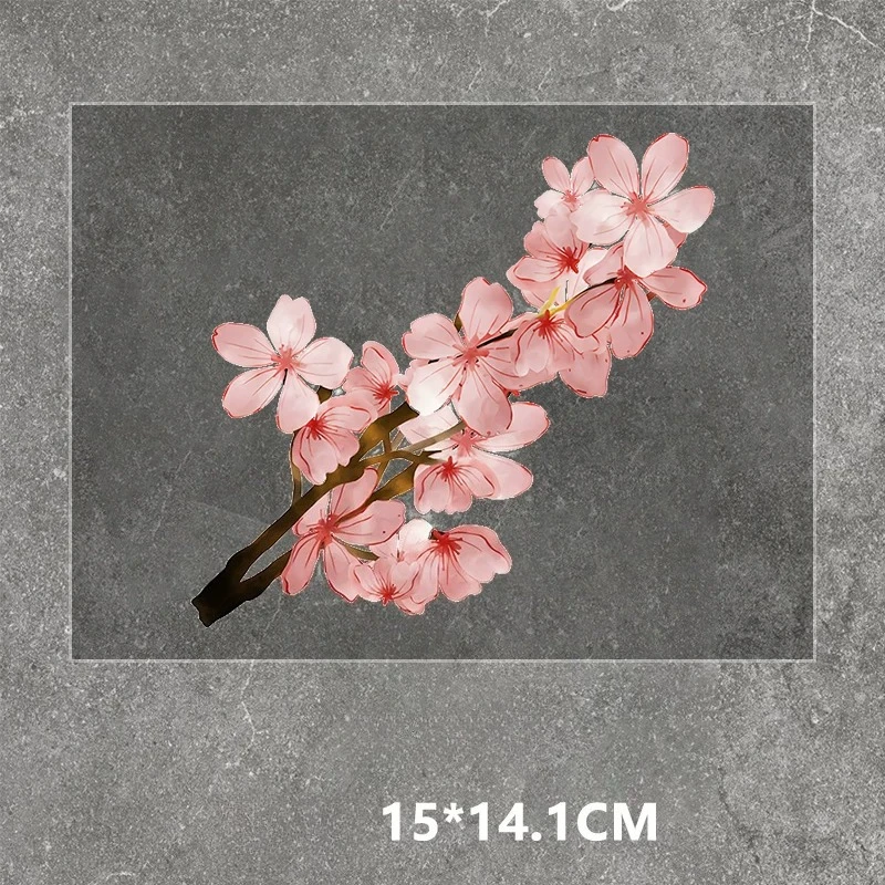 Romantic Cherry Blossom Car Stickers, Personality Vinyl Decals for Body Graphics, Bumper & Glass Scratch Cover Decor, Waterproof